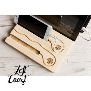 Personalized, Engraved Quad Slot Charging Station by Left Coast Original