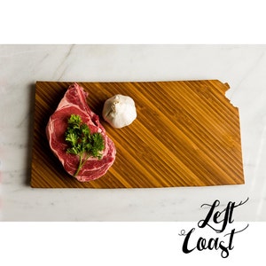 Personalized Kansas State Shaped Cutting Board | 3 Options