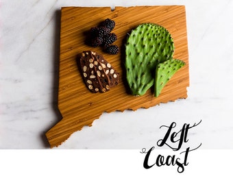 Personalized Connecticut State Shaped Cutting Board | 3 Options