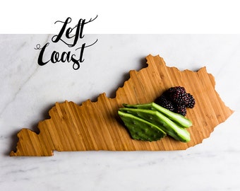 Personalized Kentucky Shaped Cutting Board