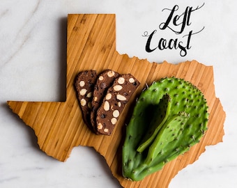 Personalisiertes Schneidebrett in Form von Texas | 3 Optionen