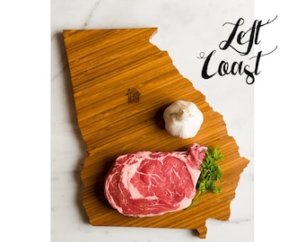 Tabla de cortar personalizada con la forma del estado de Georgia / 3 opciones