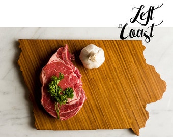 Personalized Iowa State Shaped Cutting Board | 3 Options
