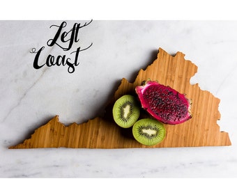 Personalized Virginia State Shaped Cutting Board | 3 Options