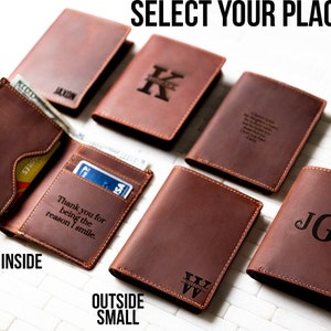 Ultra Slim Personalized Leather Wallet For All Currency Shapes and Types - The Sarasota by Left Coast Original