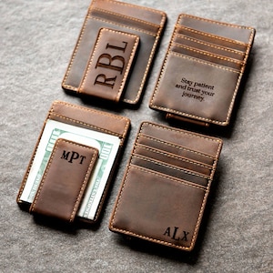 Black wallet with money clip made of genuine Italian leather!