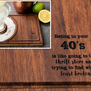 Grappig op maat gegraveerd barkeepbord - datingcitaten, 45 humoristische ontwerp-/zinsopties, datingcadeau