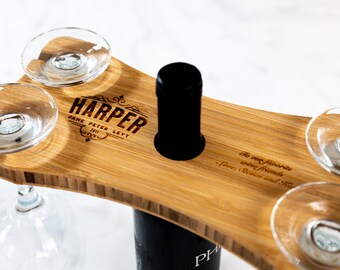 Wine Glass Caddy Personalized - Four Styles and Gift Sets Available