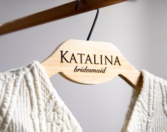 5 Shapes to Choose From | Personalized Wooden Hanger | The Woodwright Wedding Hanger by Left Coast Original