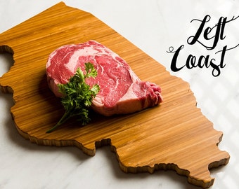 Personalized Illinois Shaped Cutting Board