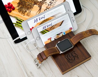 The Apple Watch Triple Slot Charging Dock by Left Coast Original