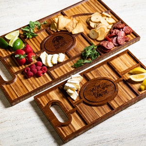 Personalized Charcuterie Planks and Beer Flights - 4 Styles and Gift Sets Available