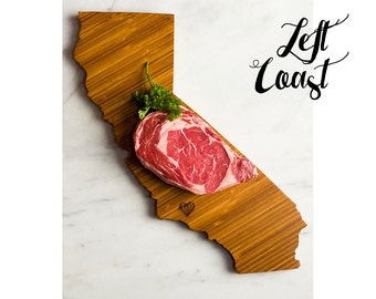 Personalized California Shaped Cutting Board