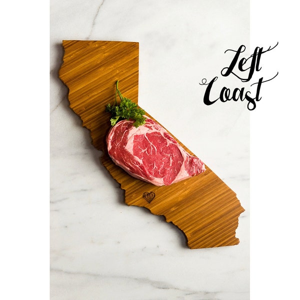 Personalized California Shaped Cutting Board
