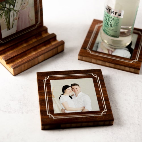 Custom White Limestone Photo Coasters Etsy