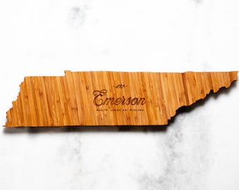Personalized Tennessee State Shaped Cutting Board | 16 Options
