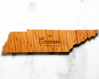 Tabla de cortar personalizada con la forma del estado de Tennessee / 16 opciones
