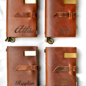 Personalized Distressed Leather Journal by Left Coast Original image 3