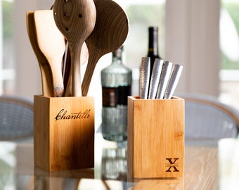 Personalized Kitchen Utensil Holder by Left Coast Original