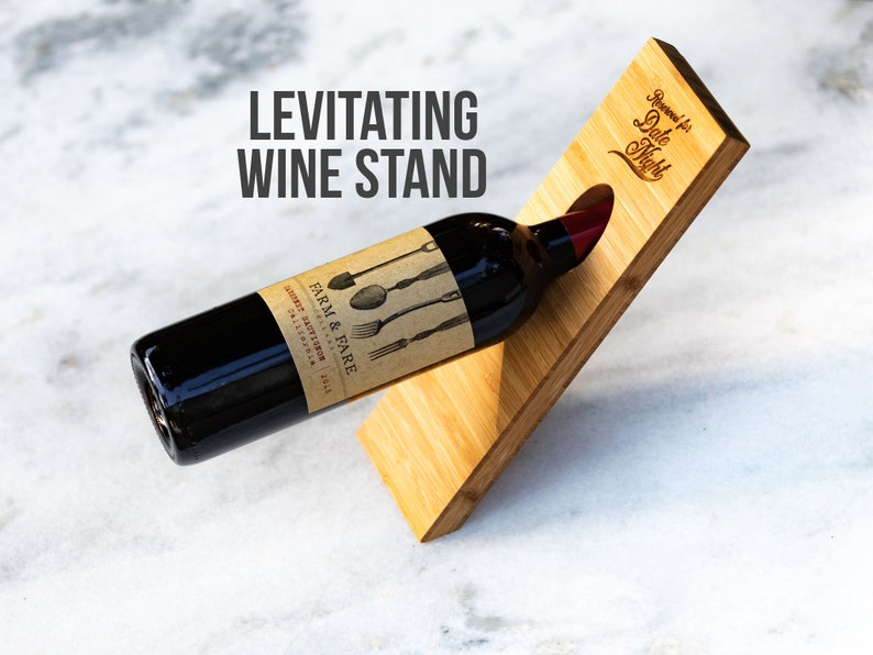 Wine Presentation Board Personalized Four Styles and Gift Sets Available Levitating Stand