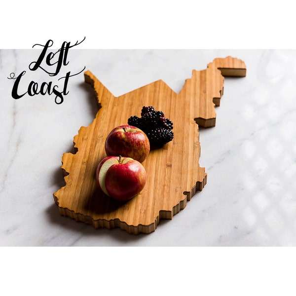 Personalized West Virginia State Shaped Cutting Board | 3 Options