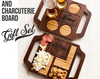 Dark Wood Personalized Cutting Board, Charcuterie or Cocktail Board
