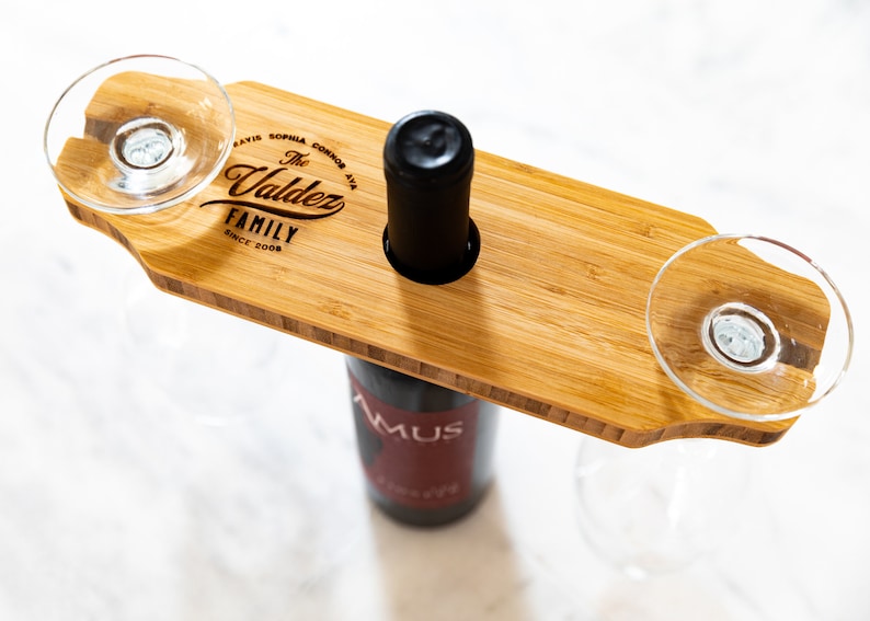 Wine Glass Caddy Personalized Four Styles and Gift Sets Etsy