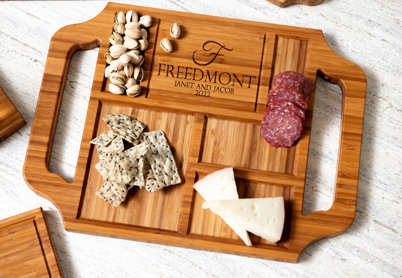 Personalized Charcuterie Boards 5 Styles and Gift Sets Available by Left Coast Original 12x16CharcuterieTray