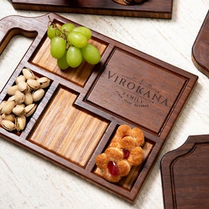 Personalized Charcuterie Boards 5 Styles and Gift Sets Available by Left Coast Original 8x12 CharcuterieTray