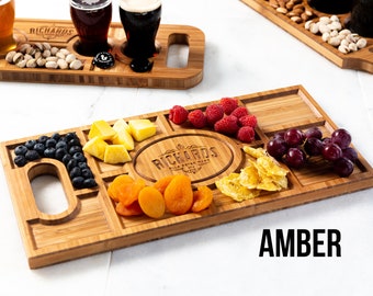 Personalized Beer Flights and Charcuterie Planks - 4 Styles and Gift Sets Available