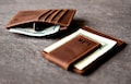 Personalized Leather Magnetic Money Clip The Sanibel by Left Coast Original