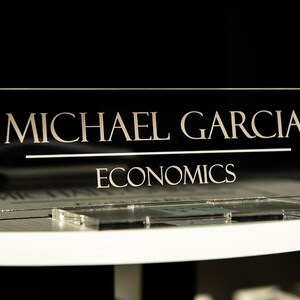 Acrylic Desk Name Plate - Personalized Custom Print