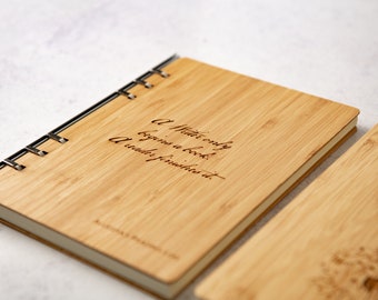 Personalized Wood Notebook by Left Coast Original