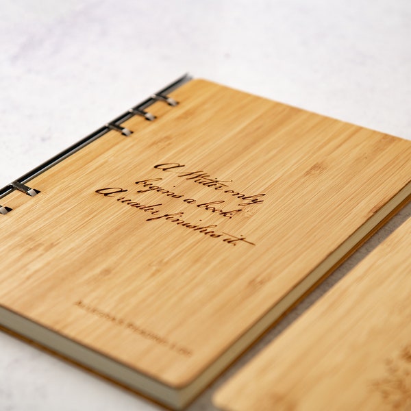 Personalized Wood Notebook by Left Coast Original