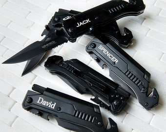 Personalized, Engraved 6 in 1 Knife & MultiTool by Left Coast Original