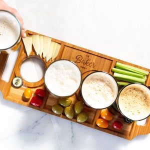 Personalized Beer Flights and Charcuterie Planks - 4 Styles and Gift Sets Available