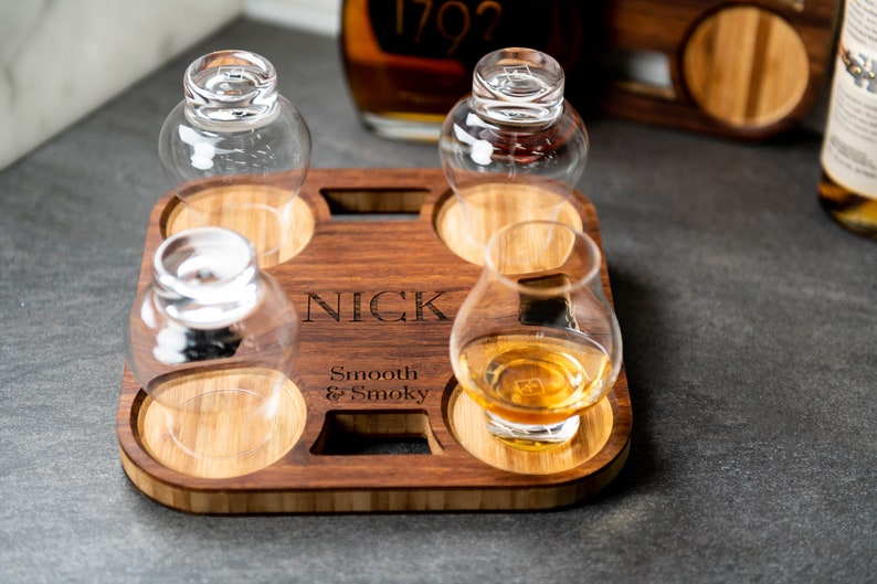 Personalized Cocktail and Decanter Trays/Boards 4 Styles and Gift Styles Decanter Tray