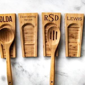 Personalized Wood Spoon Rest