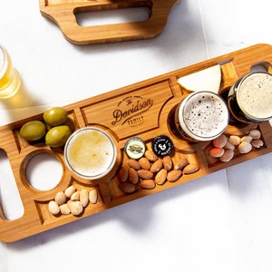 Personalized Charcuterie Planks and Beer Flights - 4 Styles and Gift Sets Available