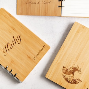 Quaderno in legno personalizzato di Left Coast Original