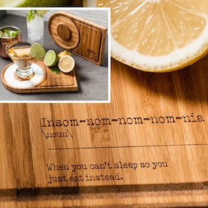 Funny Engraved Custom Barkeep Board - Real Wood With 45 Design/Phrase Options