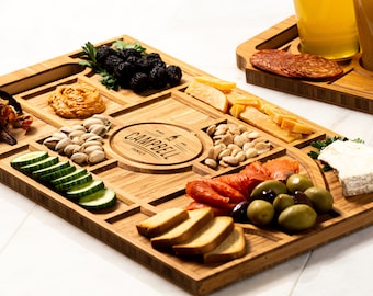 Personalized Charcuterie Planks and Beer Flights - 4 Styles and Gift Sets Available