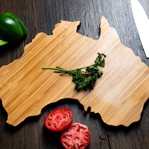 Tabla para servir y cortar con forma de Australia