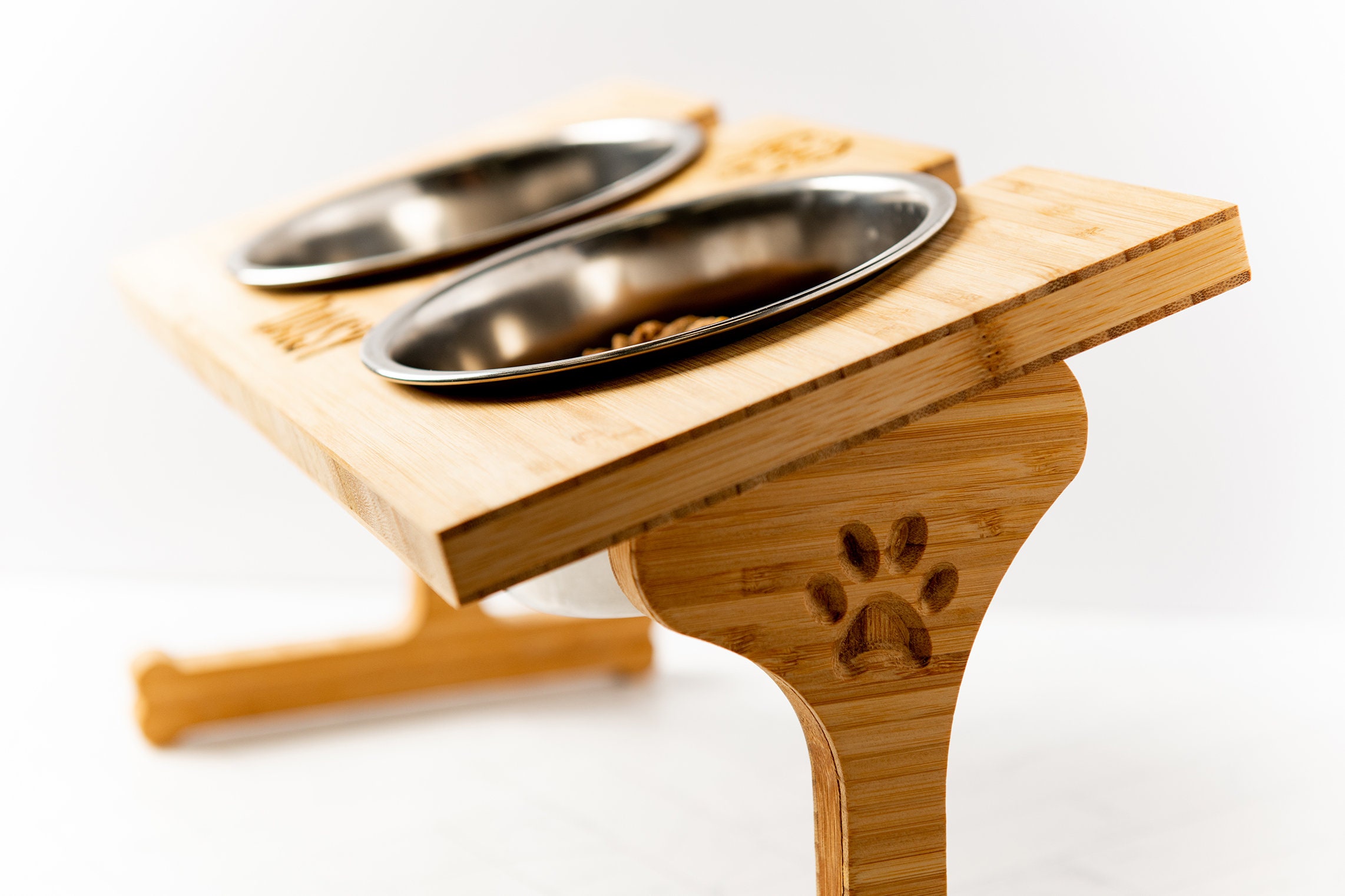 Loll Designs Minimalist Dog Bowl (Double, Large) - Driftwood