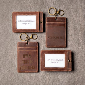 Gepersonaliseerde noodlijdende leren bagagelabel van Left Coast Original