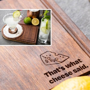 Funny Engraved Custom Barkeep Board - Real Wood With 45 Design/Phrase Options