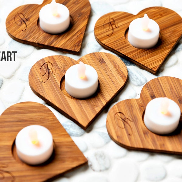 Personalized Engraved Tea Light Holders by Left Coast Original