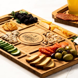 Personalized Charcuterie Planks and Beer Flights 4 Styles and Gift Sets Available 12x22CharcuterieTray