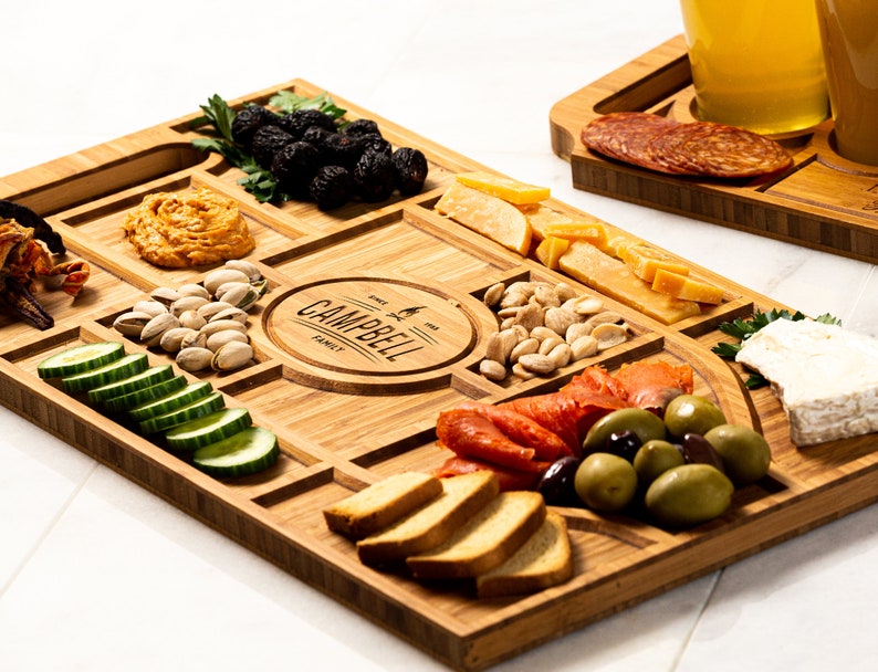 Personalized Charcuterie Planks and Beer Flights 4 Styles and Gift Sets Available 12x22CharcuterieTray