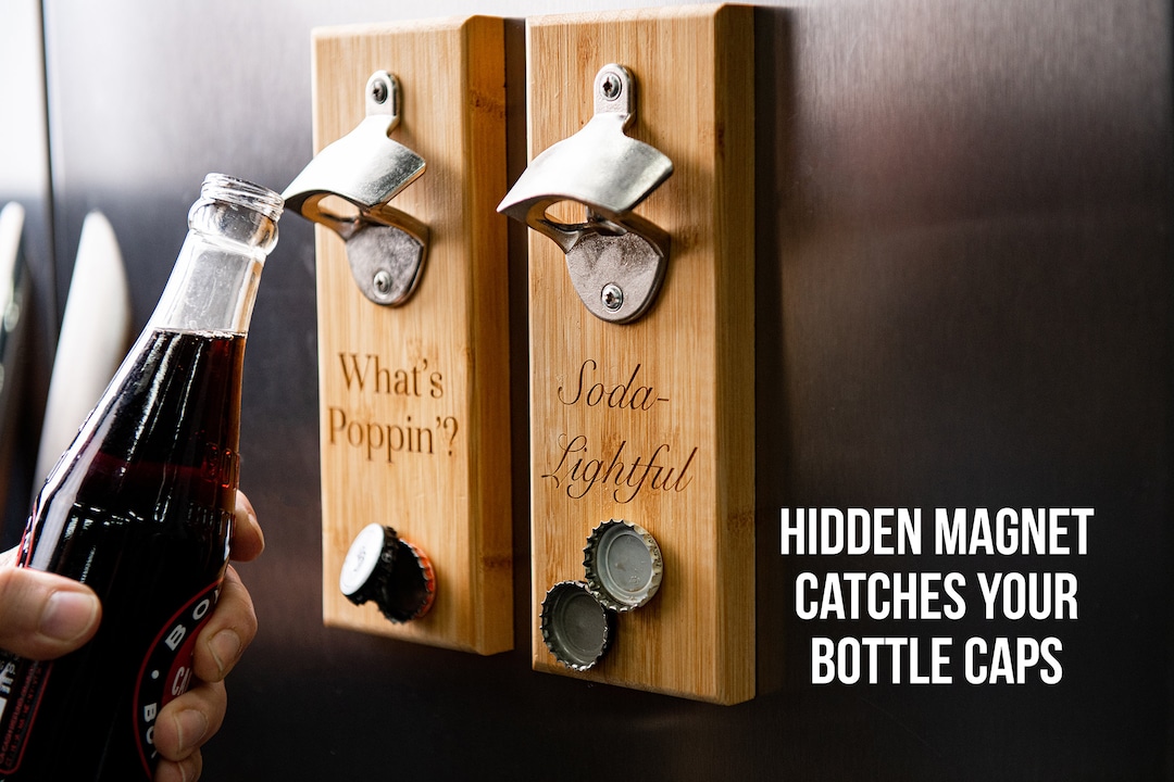 Personalized Bottle Opener Fridge Mount Name Monogram Message Quote Etsy